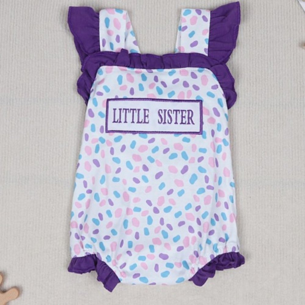 Boutique Little Sister Baby Girls Ruffle Romper Jumpsuit